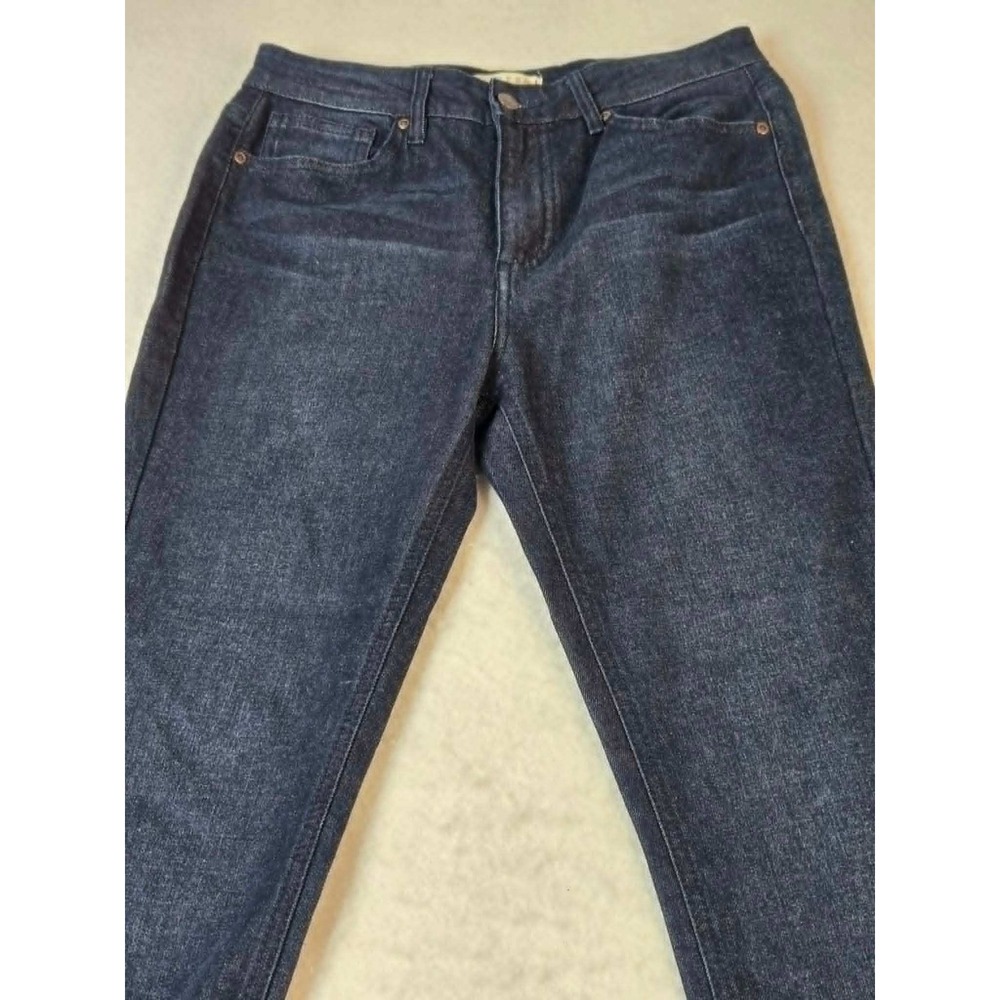 Seven7 Girls Dark Wash Rhinestone Lace Embellished Skinny Stretch Jeans Size 14